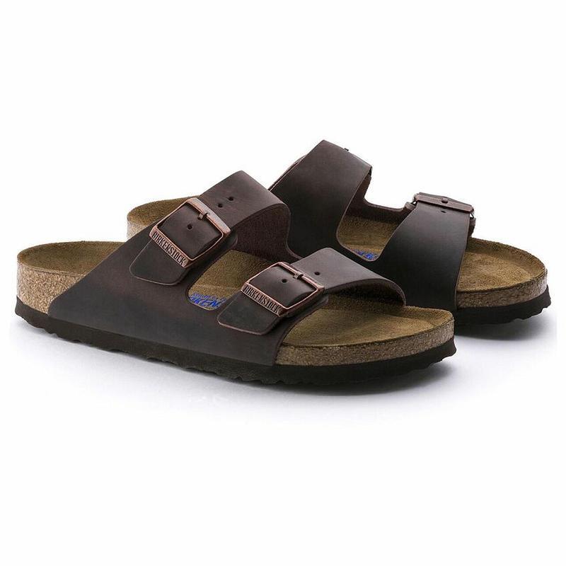 Birkenstock Soft Footbed Oiled Læder Arizona Herre Kaffe | DK 256JPQ